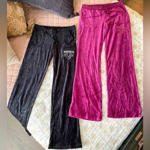 True Religion Vintage Set of Two Wide Leg Velour Pants — Women’s S/M